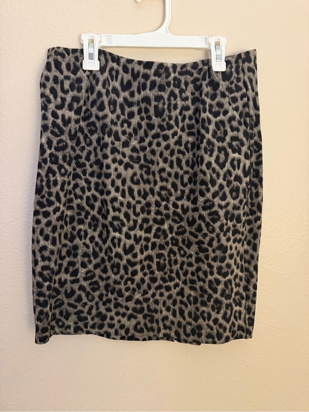 CAbi Leopard Print Pencil Skirt - Black and Gray